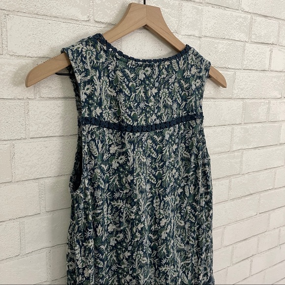 LAST CHANCE ✨ LUCKY BRAND Blue & Green Paisley Sleeveless Top - Picture 8 of 10